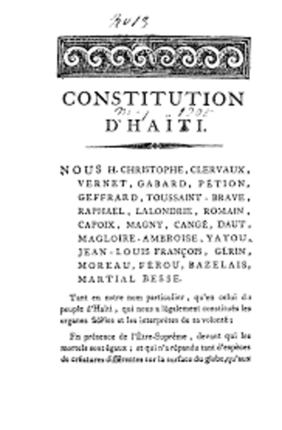Haitian: Toussaint's constitution, and occupation of Santo Domingo