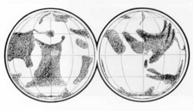 Johann von Maedler and Wilhelm make a global map drawing of Mars