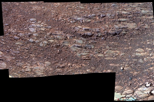 Patch of Rocky Martian ground on the floor of "Perseverance Valley"