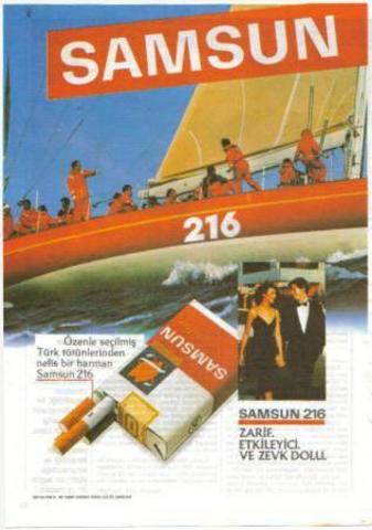 The first filter cigarettes in Turkey: Samsun