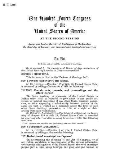 Defense of Marriage Act