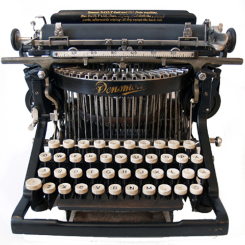 Máquina de escribir visible