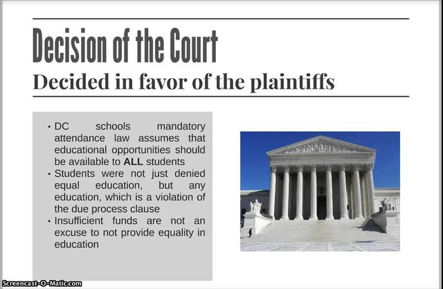 Mills V. Board of Education of the District of Columbia case.