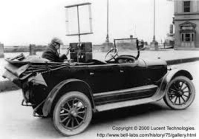 First mobile car-based telephone system introduced.