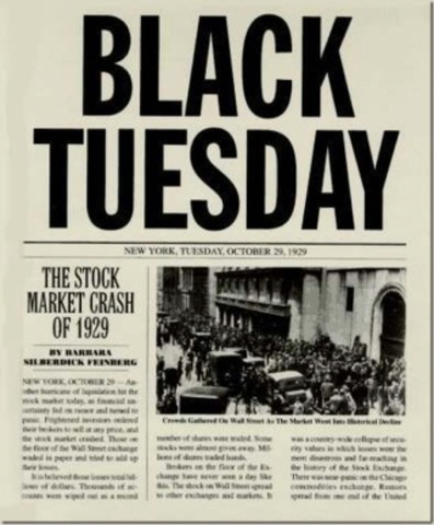 Stock Market Crash "Black Tuesday"