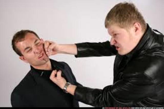 Tino punched in the face