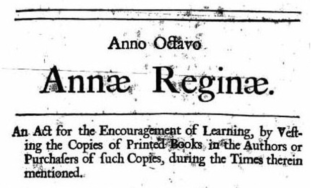 Se aprueba el Estatuto de la Reina Ana