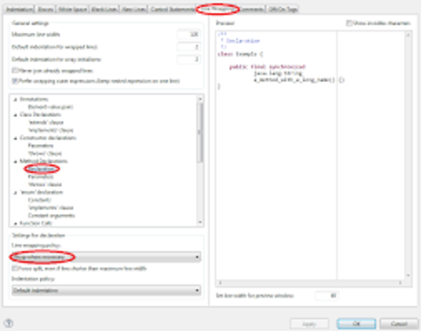 declaration of indention