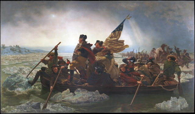 Redcoats push Washington's army across the Delaware River into Pennsylvania