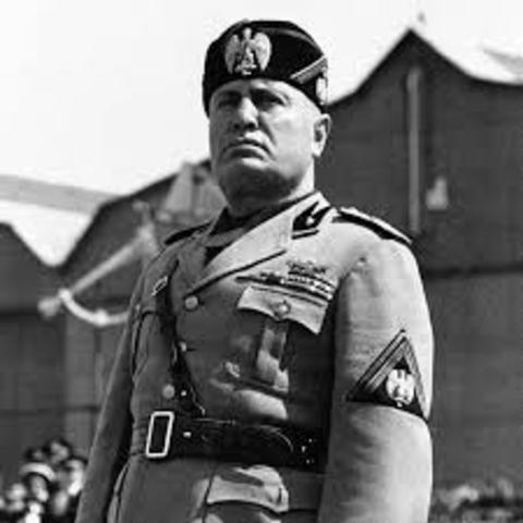 Mussolini establishing fascist govt. in Italy