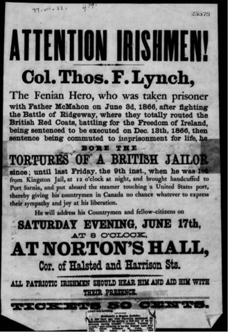 The use of Canadian & British Troops to defend Against the Fenian Attack