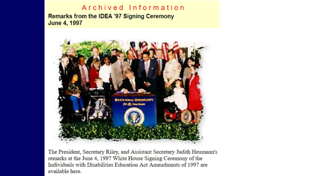 Individuals With Disabilities Education Act Re-authorization