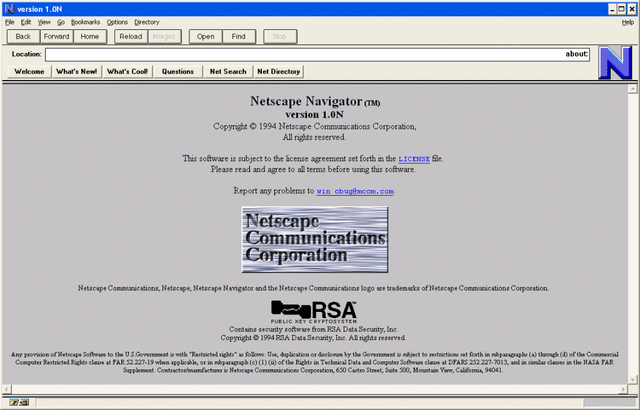 Marc Andreeson releases the browser Netscape.