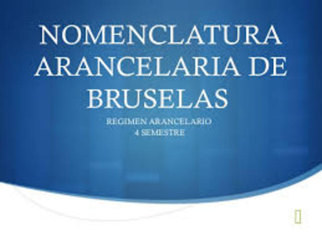 Se adoptó la Nomenclatura Arancelaria de Bruselas