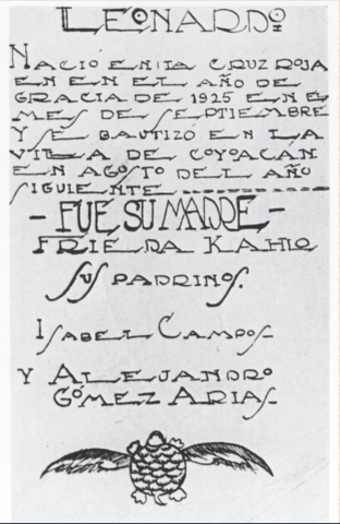 En el hotpital, a Frieda se le dijo que ya no podía tener hijos
