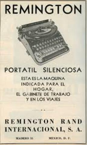 el primer modelo industrial de la maquina de escribir
