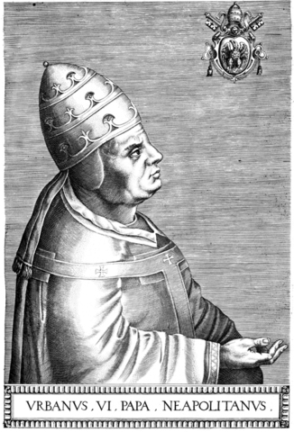 Pope of Rome Urban VI is elected