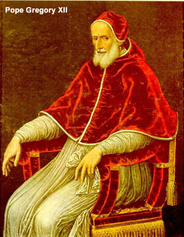 Pope of Rome Gregory XII is elected