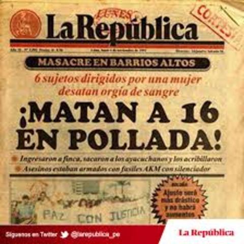 ATENTADO EN  BARRIOS ALTOS