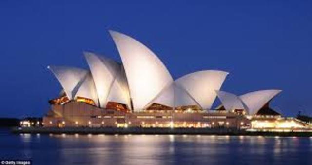 The Sydney Opera House is completed