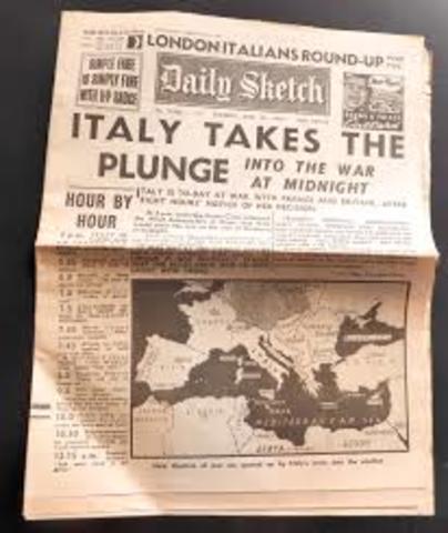 Italy enters war
