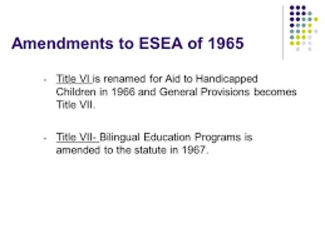 ESEA Amendments