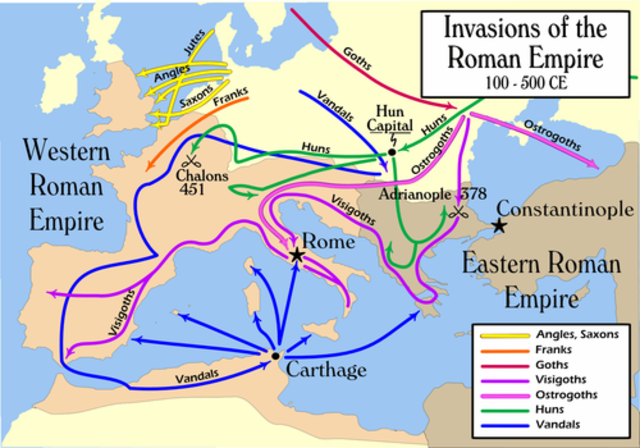 The Barbarian invasion of the Western Roman Empire