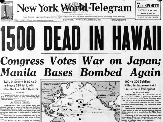 Japan Bombs Pearl Harbor