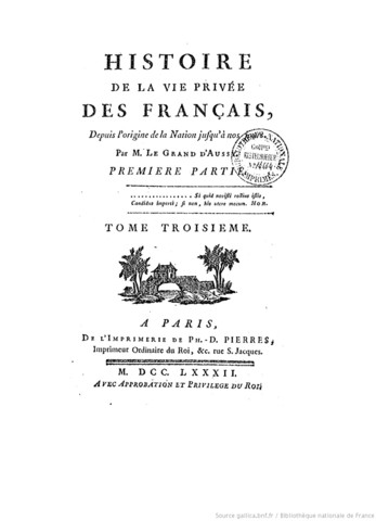 Historia de la vida privada de los franceses