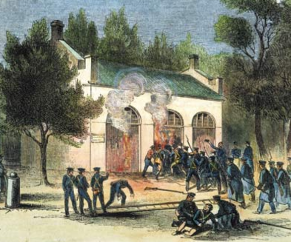 John Browns raid at Harpers Ferry, Virginia