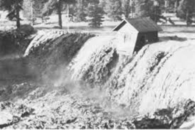 Lawn Lake Dam collapses, kills 3 people, and severely impacts Estes Park