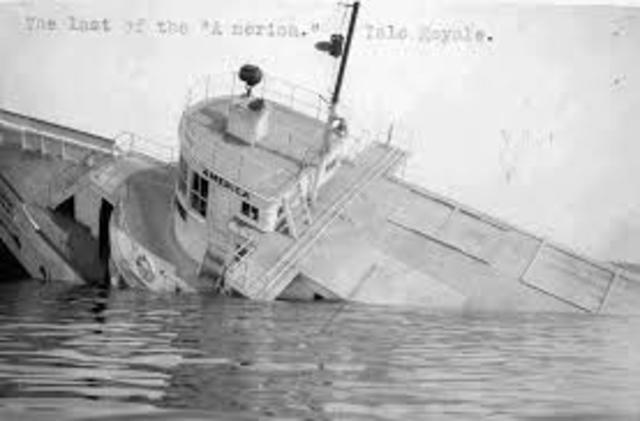 The SS America sank in Isle Royale