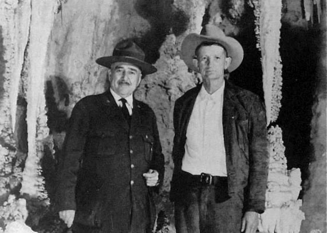 Jim White first explores the caves