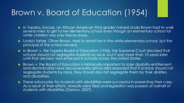 Brown V. Board of Education 1954