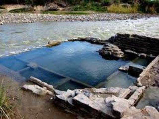 Natural Hot Springs were developed