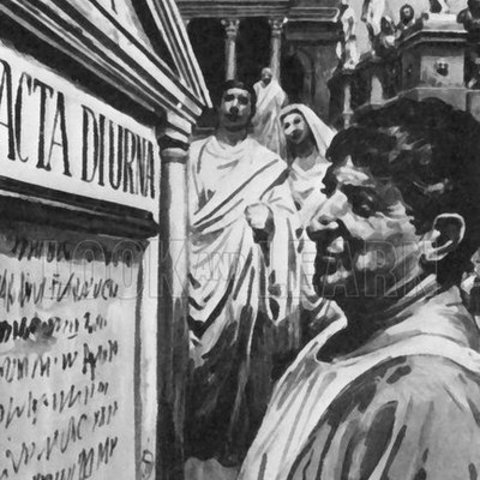 Actividad de los primeros periódicos en el mundo; la Acta Diurna.