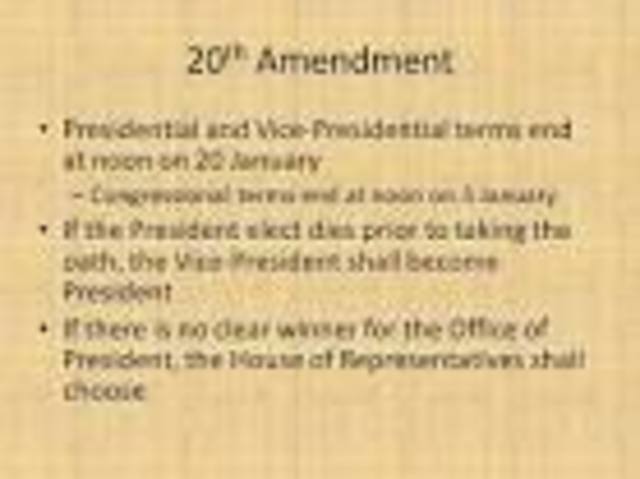 20th Amendment