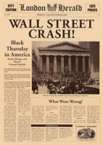 Stock market crash "Black Tuesday"
