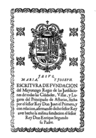 Ejercicio de señorío jurisdiccional del Principado de Asturias.