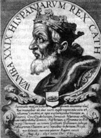 Muerte de Recesvinto, Wamba nuevo rey y ataques desde Kairuán