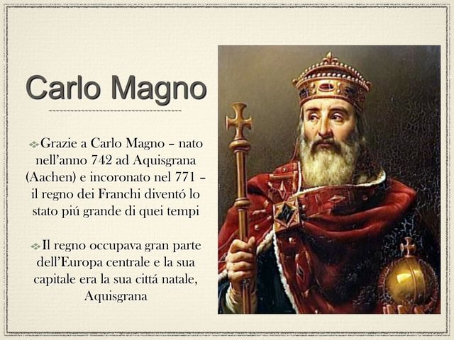 Carlo Magno unico re dei Franchi