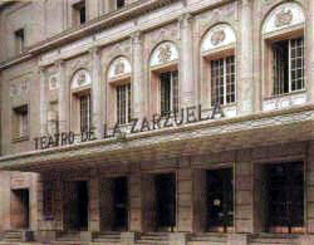 Inauguración del Teatro de la Zarzuela