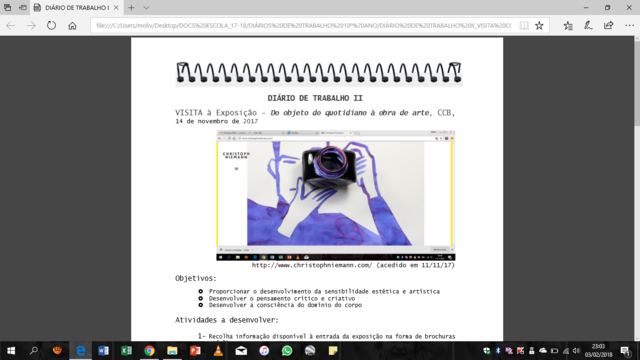 Diário de Trabalho II