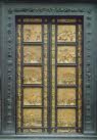 Ghiberti wins the competition for the Florence Baptistry doors