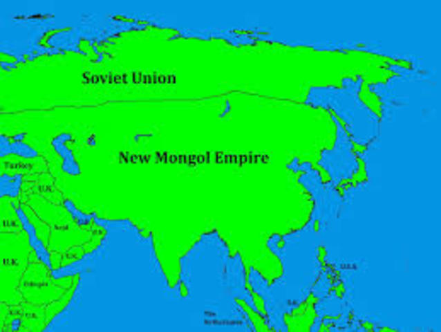 The Mongol Empire reaches its peak.