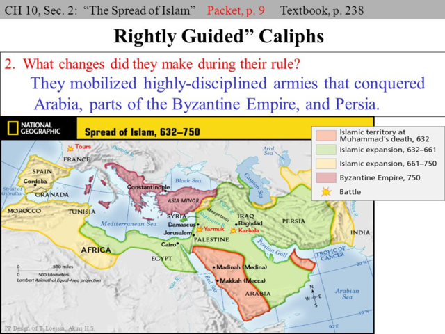 the Muslim Empire stretches 6000 miles from the Atlantic Ocean to the Indus River.