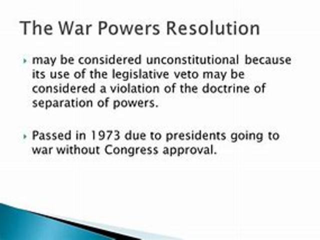 War Powers Resolution