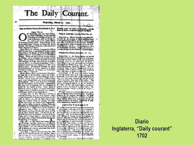 Daily Courant en Inglaterra
