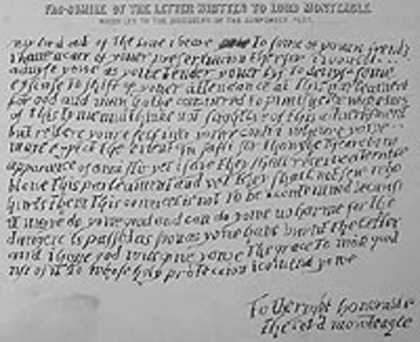 Someone betrayed Guy Fawkes and sent a letter to the king about the gunpowder plot.