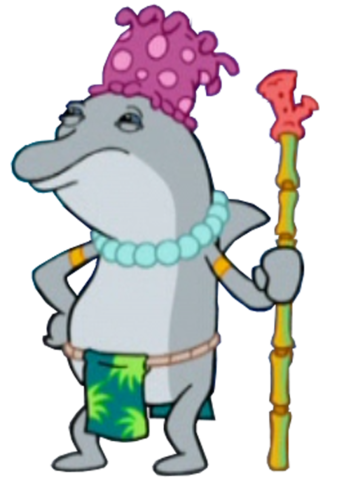 The golden warrior and the dolphin crew